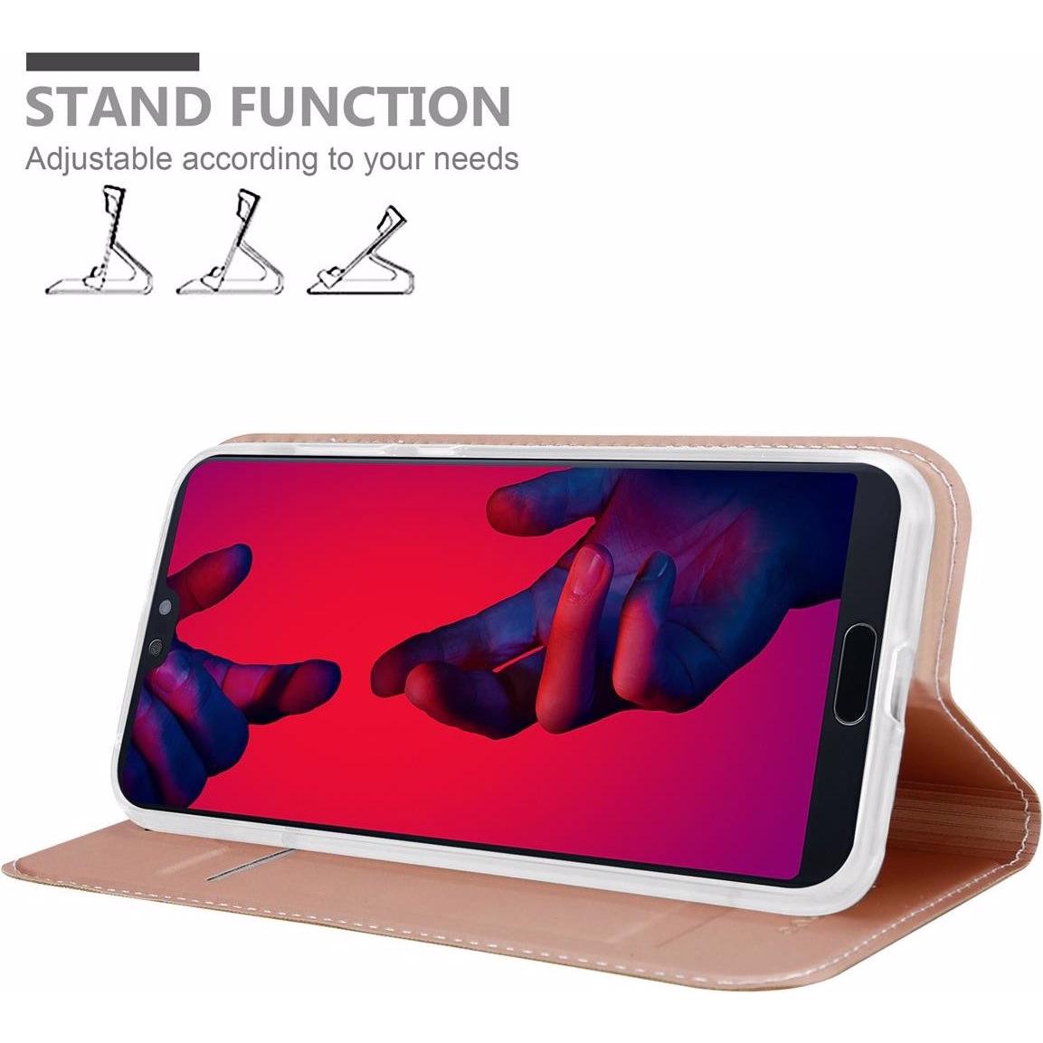 Thumbnail - Cadorabo Book Classy Style Cover (Huawei P20 Pro), Smartphone Hülle, Rosa