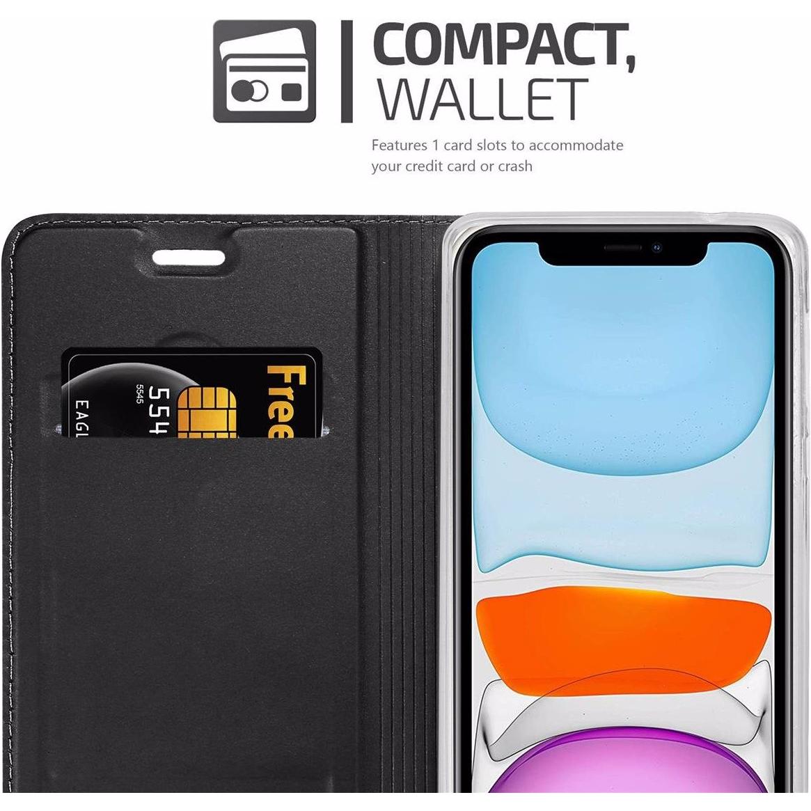 Thumbnail - Cadorabo Book Classy Style Cover (Apple iPhone 11), Smartphone Hülle, Schwarz