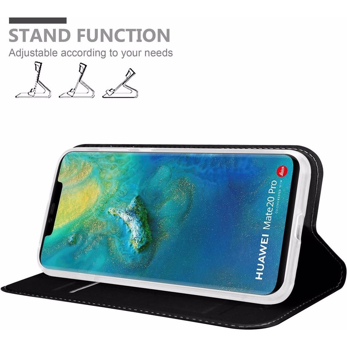 Thumbnail - Cadorabo Book Classy Style Cover (Huawei Mate 20 Pro), Smartphone Hülle, Schwarz