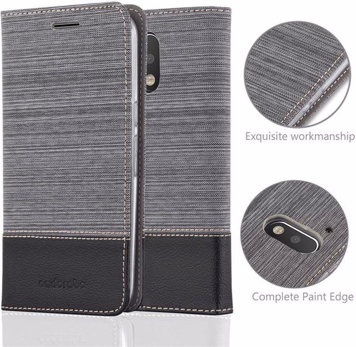 Produktbild Cadorabo Book Jeans Optik Cover (Motorola Moto G4 Plus)