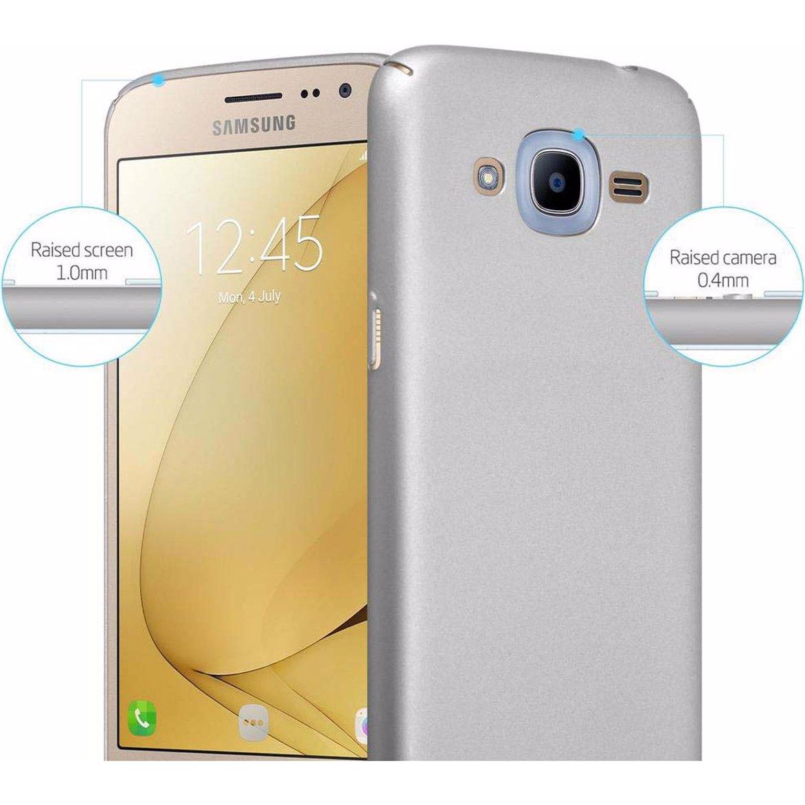 Thumbnail - Cadorabo Hard Cover Matt Metall Cover (Samsung Galaxy J2 2016), Smartphone Hülle, Silber