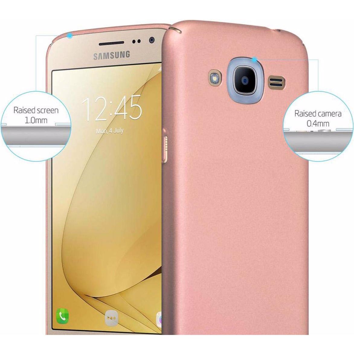 Thumbnail - Cadorabo Hard Cover Matt Metall Cover (Samsung Galaxy J2 2016), Smartphone Hülle, Rosa