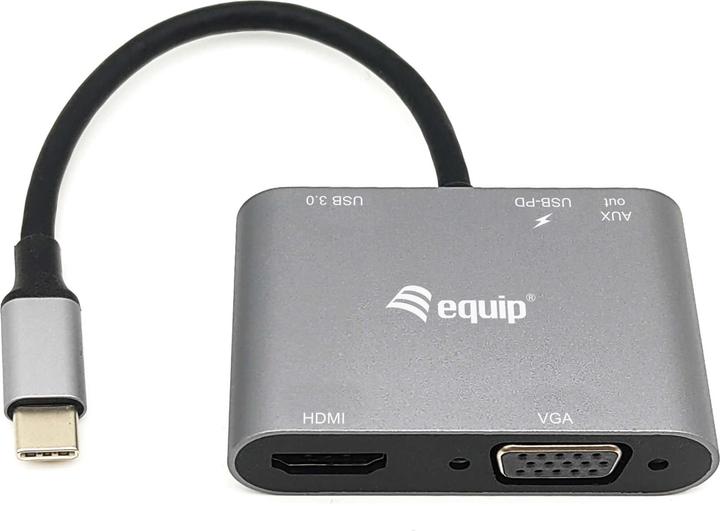Actual product image equip Adapter 5in1 USB-C->HDMI,VGA/USB3.0,PD,AUX, 0.15 (USB-C, 5 ports)