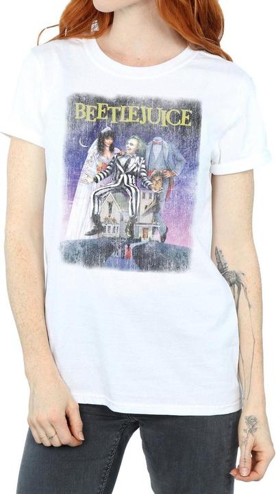 Image du produit Beetlejuice Womens/Ladies Distressed Poster Cotton Boyfriend T-Shirt (M)