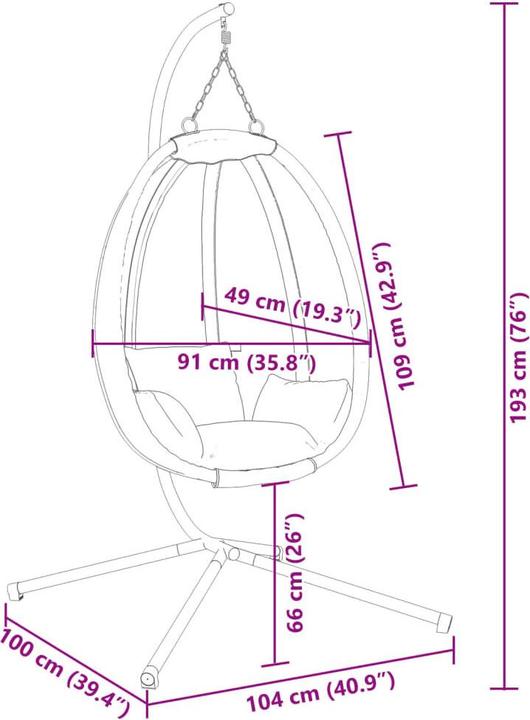 Image du produit vidaXL Hängestuhl (150 kg)