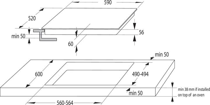 Productafbeelding Gorenje GI6401BCE (59 cm, Inductiekookplaat)