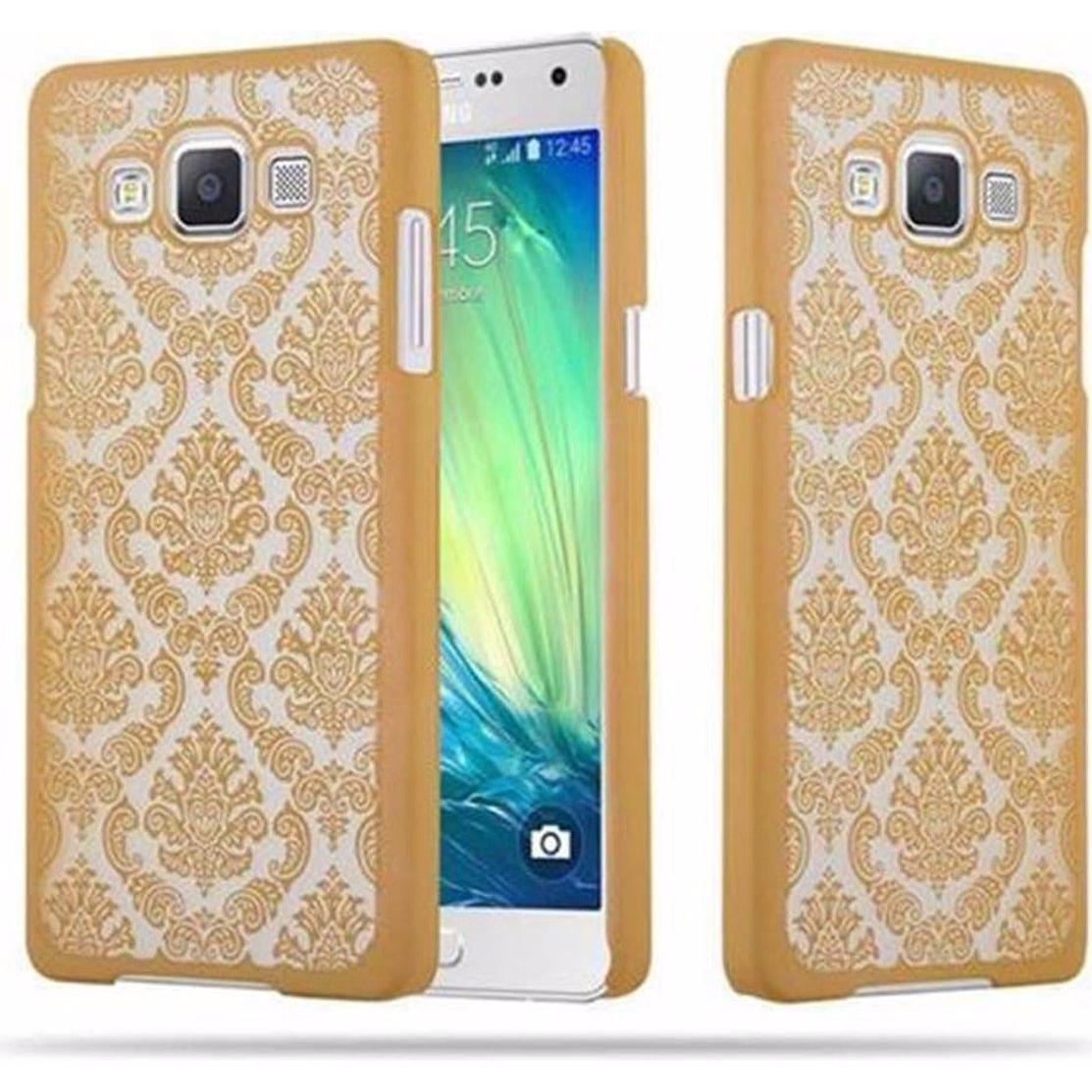 Cadorabo Hard Cover Mandala Cover (Samsung Galaxy J5 (2015)), Smartphone Hülle, Gold