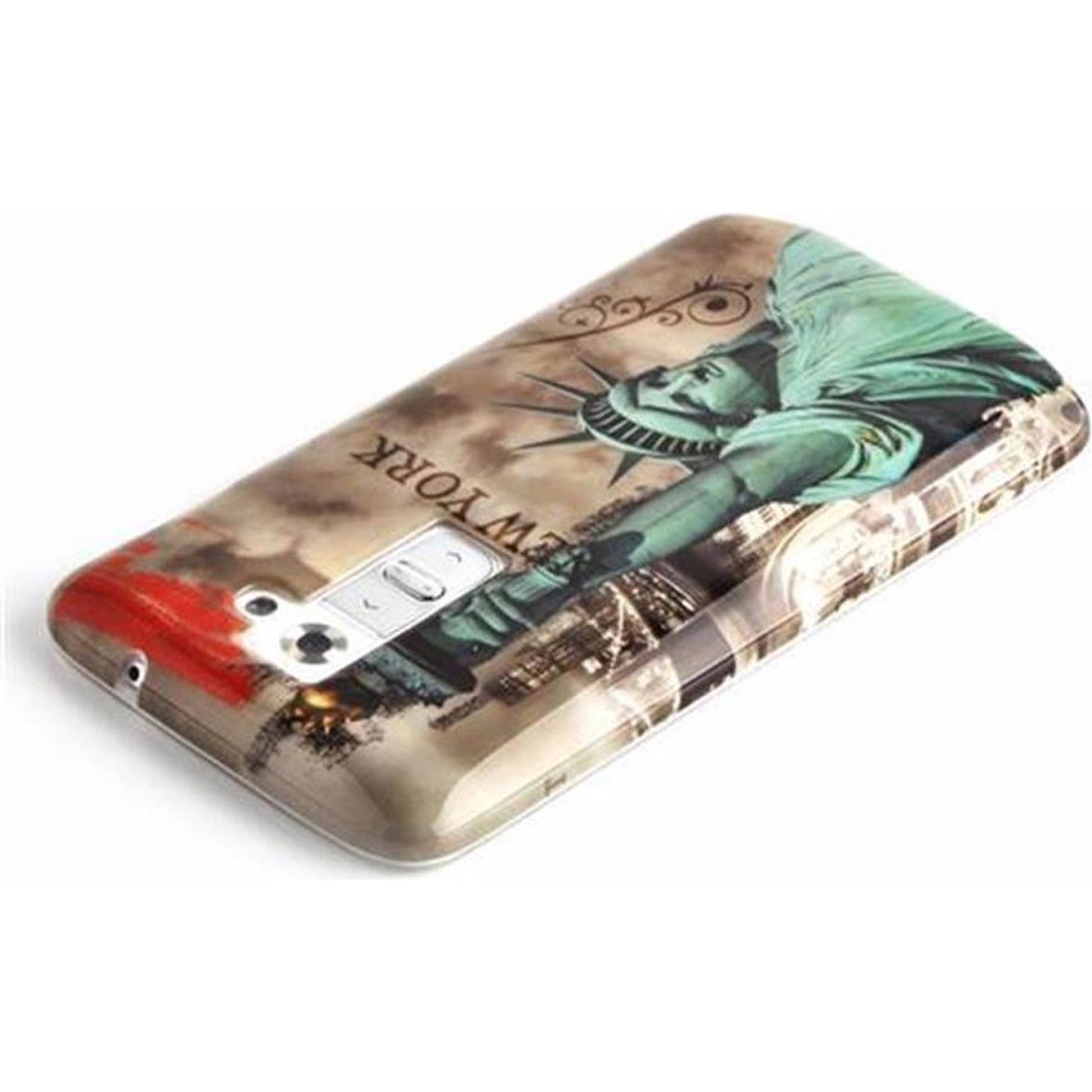 Thumbnail - Cadorabo Hard Cover mit Aufdruck Cover (LG G2), Smartphone Hülle, Braun