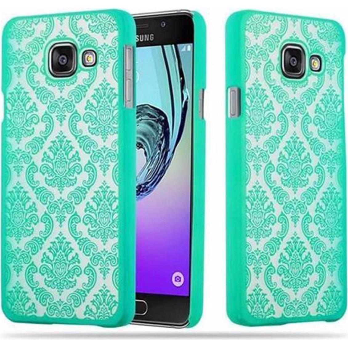 Cadorabo Hard Cover Mandala Cover (Samsung Galaxy A3 (2016)), Smartphone Hülle, Grün