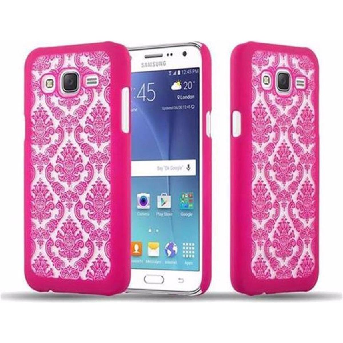Cadorabo Hard Cover Mandala Cover (Samsung Galaxy J5 (2015)), Smartphone Hülle, Rosa