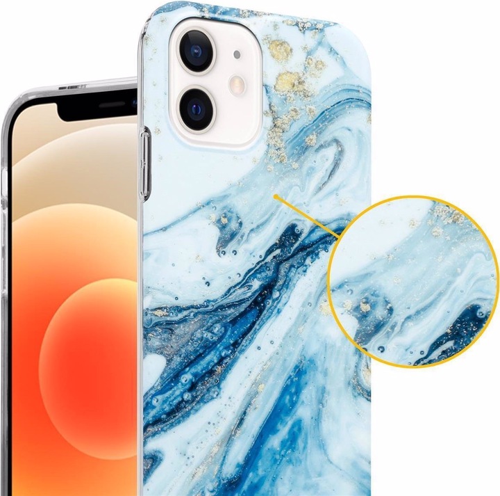 Produktbild Cadorabo IMD TPU Bunter Marmor Cover (Apple iPhone 12 Pro Max)