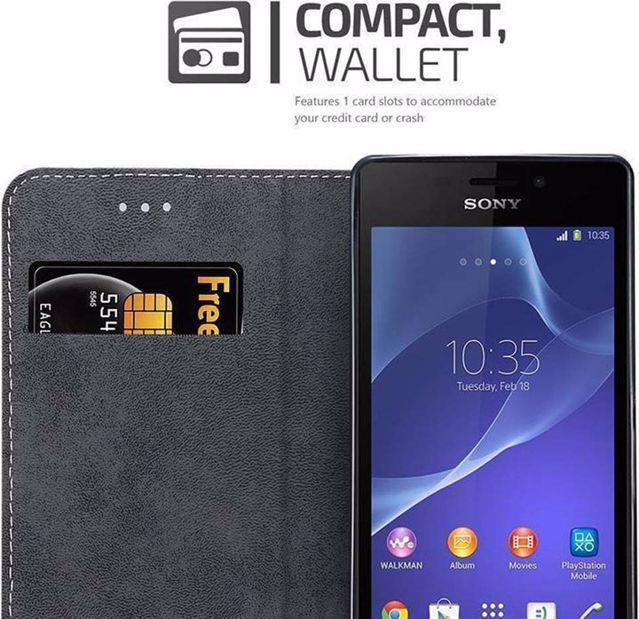 Productafbeelding Cadorabo Boek X Portemonnee Hoesje (Xperia M2, Xperia M2 Aqua)