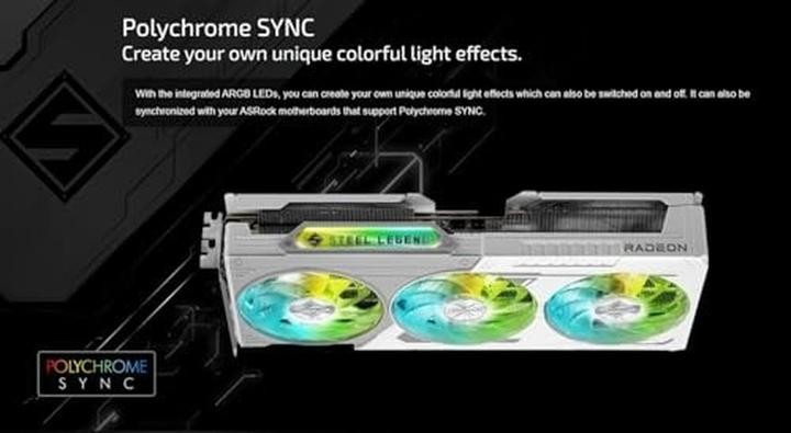 Actual product image AsRock Radeon RX 9060 XT Steel Legend OC (16 GB)