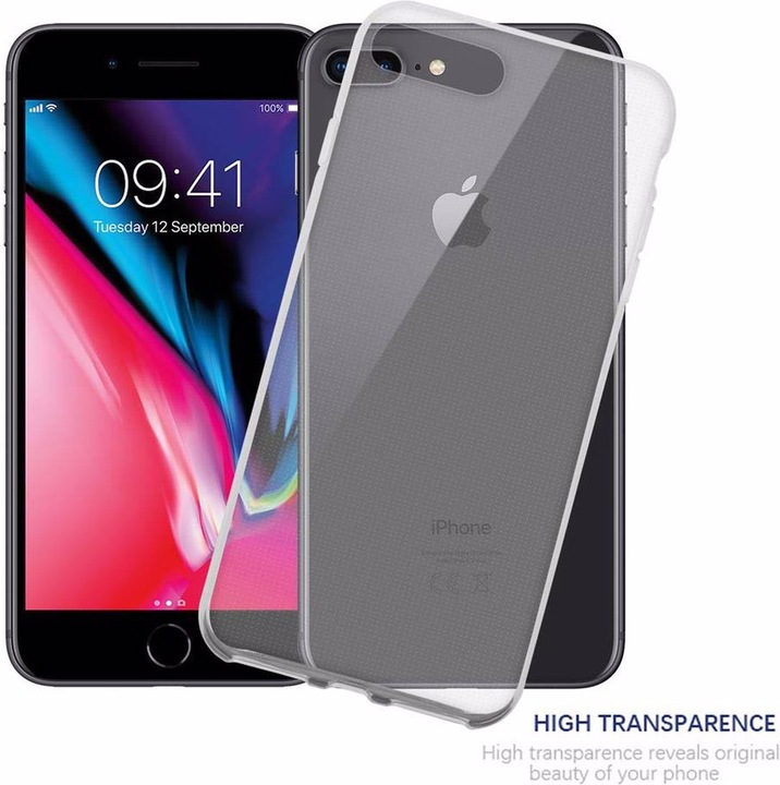 Produktbild Cadorabo TPU Ultra Slim AIR Cover (Apple iPhone 8 Plus, Apple iPhone 7s Plus, Apple iPhone 7 Plus)