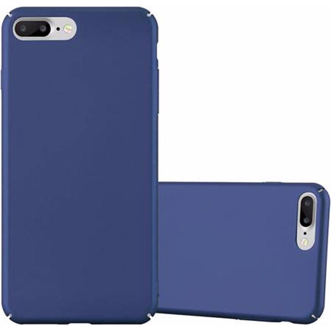 Cadorabo Hard Cover Matt Metall Cover (Apple iPhone 7 Plus), Smartphone Hülle, Blau