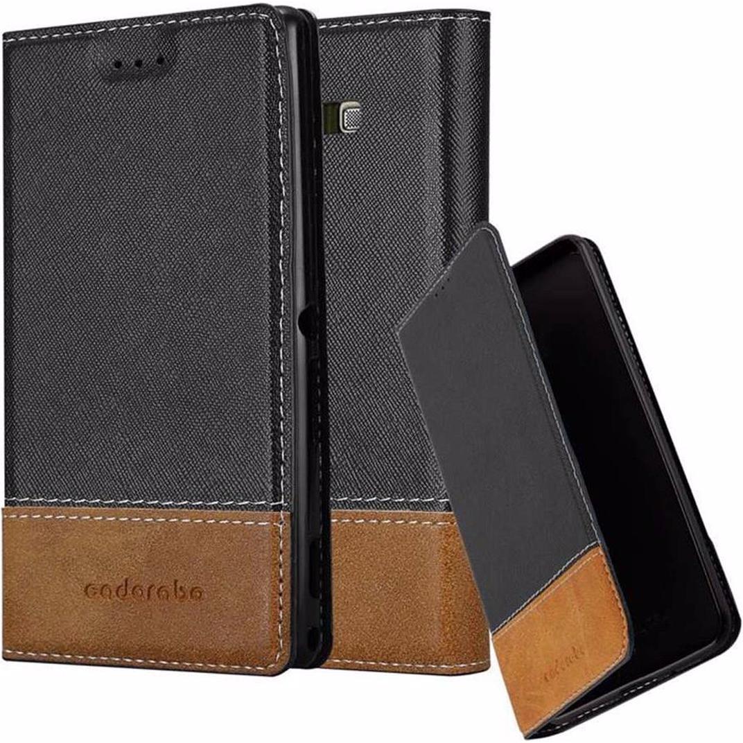 Cadorabo Book X-Wallet Cover (Samsung Galaxy A7), Smartphone Hülle, Schwarz