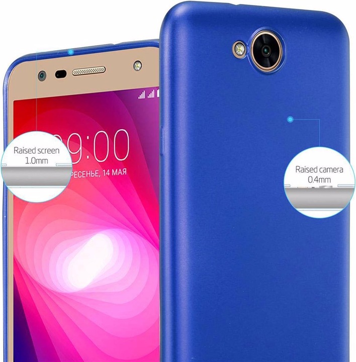 Actual product image Cadorabo TPU Matt Metallic Cover (LG X Power 2)