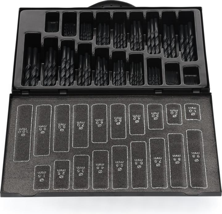 Produktbild Gedore Red red R93500170 Spiralbohrersatz Ø 1-10mm 0.5-Steigung 170-teilig (1 mm, 1.5 mm, 2 mm, 2.5 mm, 3 mm, 3.5 mm, 4 mm, 4.5 mm, 5 mm, 6 mm, 6.5 mm, 7 mm, 7.5 mm, 8 mm, 8.5 mm, 9 mm, 9.5 mm, 10 mm)