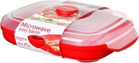 Productafbeelding Sistema Magnetron Grillpan Easy Bacon 7,0 cm hoog rood