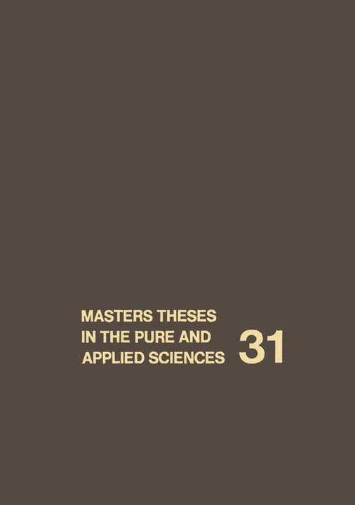 Produktbild Masters Theses in the Pure and Applied Sciences (Wade H. Shafer, 2012)