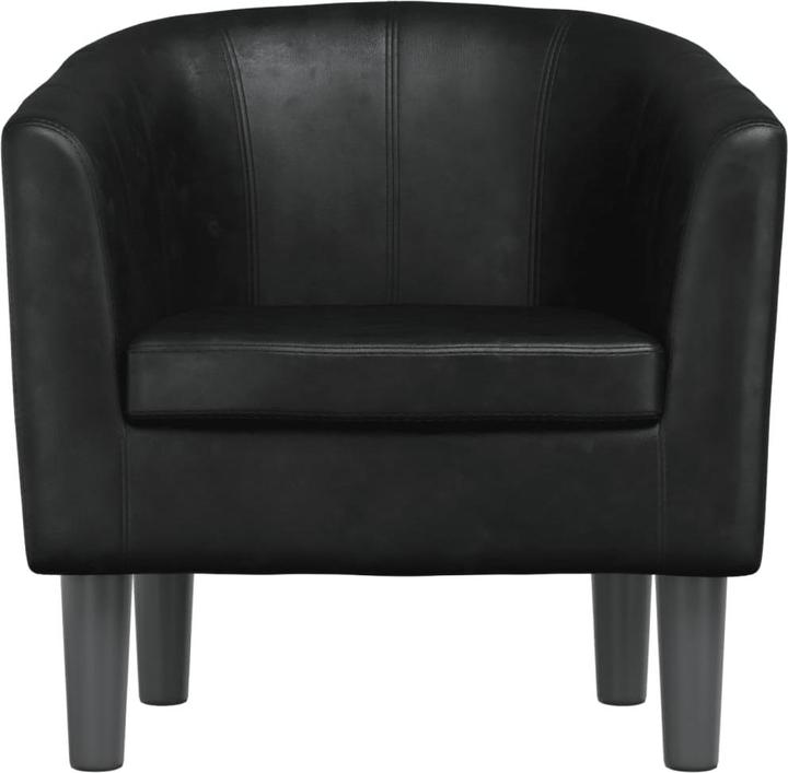 Produktbild VidaXL Clubsessel Schwarz Kunstleder,Farbe: Schwarz,Material