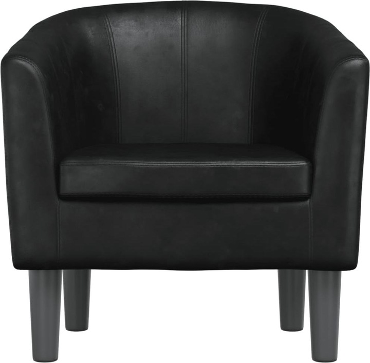 Actual product image VidaXL Clubsessel Schwarz Kunstleder,Farbe: Schwarz,Material