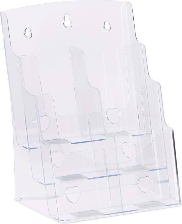 Immagine prodotto Relaxdays Porta Depliant A4/LunghezzaISO 3 Livelli Acrilico (A4, DL)