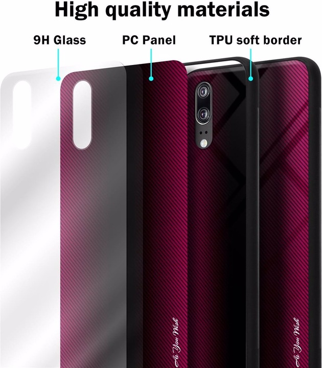 Productafbeelding Cadorabo TPU gestreepte glasplaat (Cubot P20)