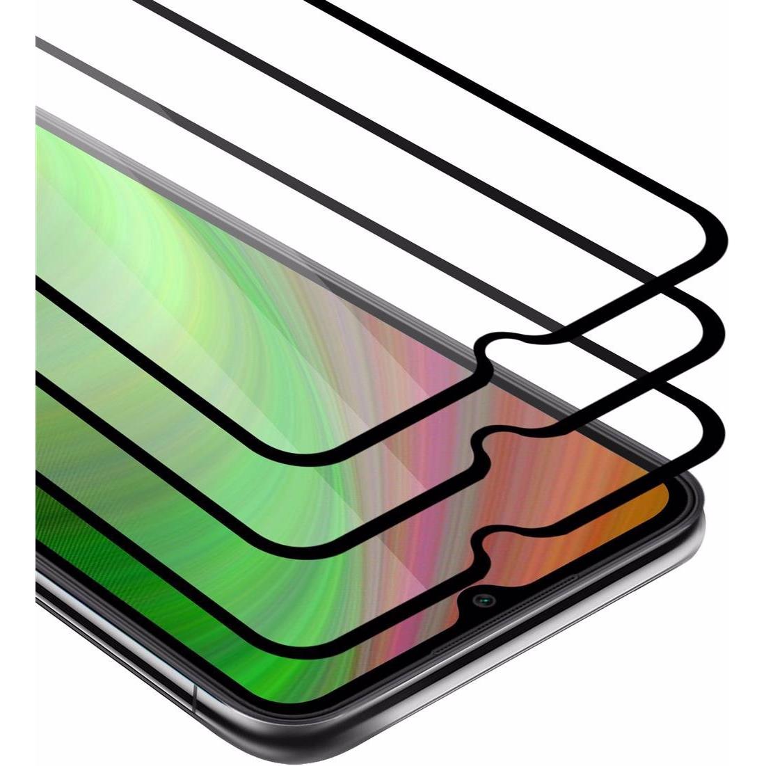 Thumbnail - Cadorabo Vollbild Displayschutzglas (3 Stück, Xiaomi Redmi 9A), Smartphone Schutzfolie, Schwarz