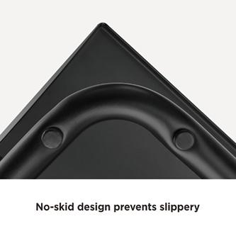 Produktbild Powerone Ergonomische Fussstütze, abnehmbares weiches Kissen, schwarz, Stahl, Tragkraft 25 kg