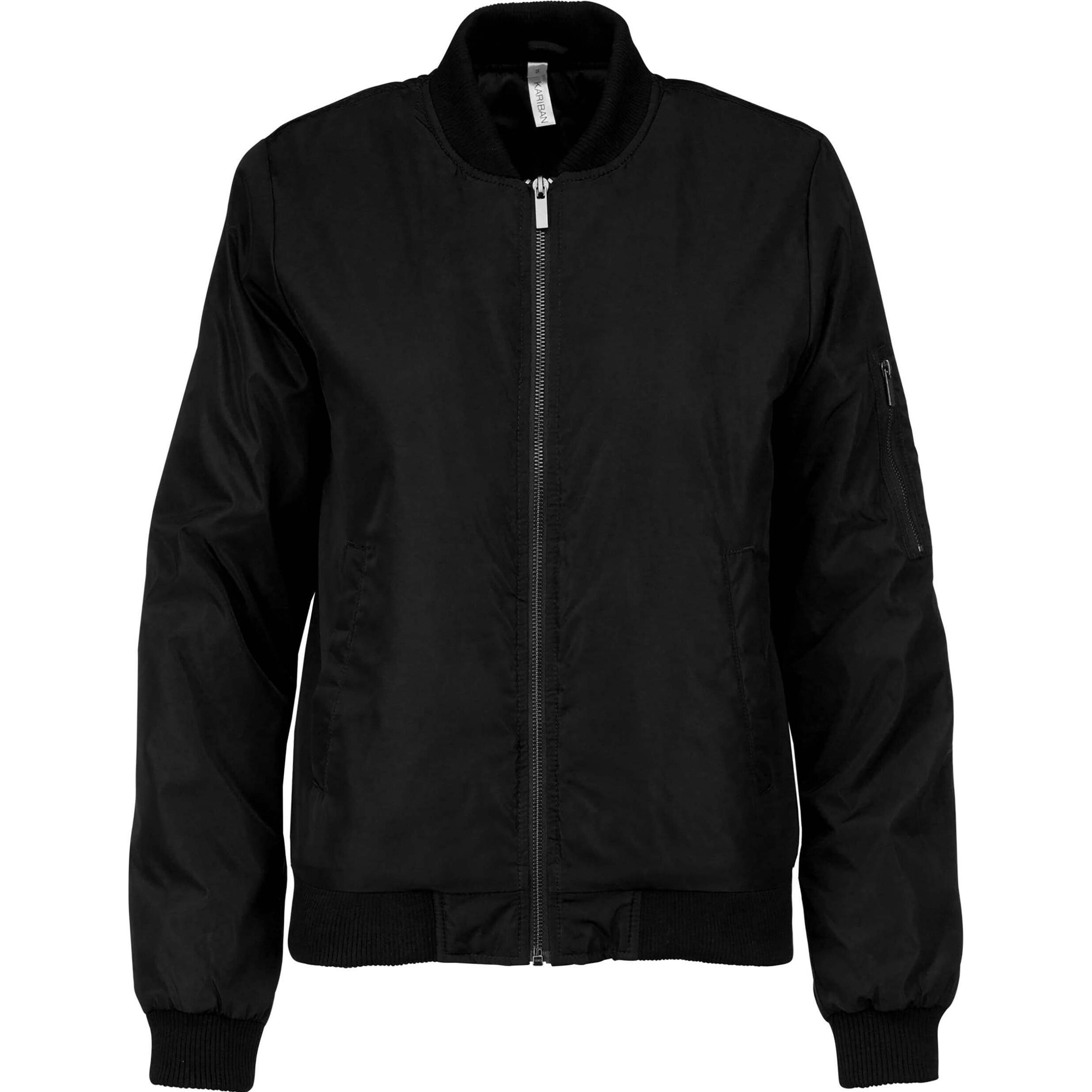 Kariban, Damen, Jacke, Damen Bomberjacke (XS), Schwarz, XS