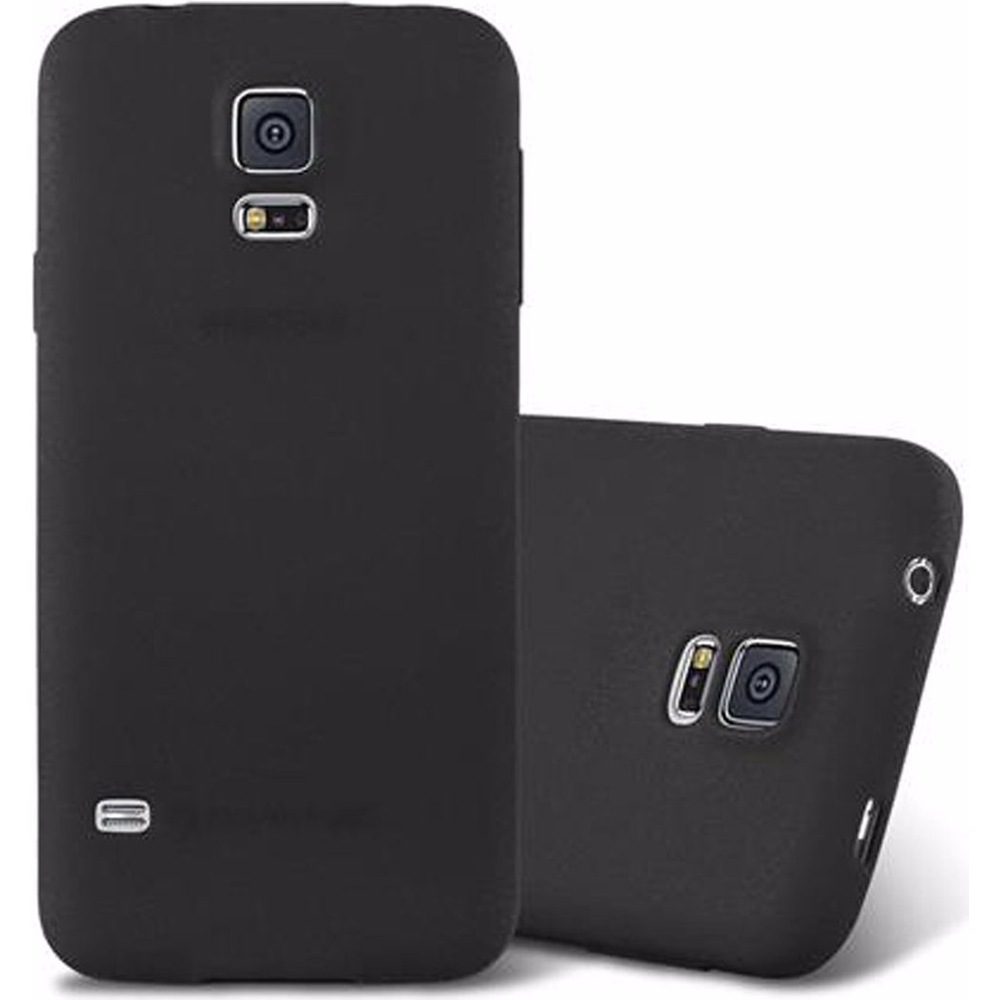 Cadorabo TPU Frosted Cover (Samsung Galaxy S5, Samsung Galaxy S5 Neo), Smartphone Hülle, Schwarz