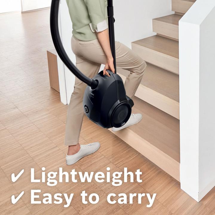 Produktbild Bosch Hausgeräte Vacuum cleaner BGBS2BA2 Bagged, Power 600 W, Dust capacity 3.5 L, Black, Made in Germany