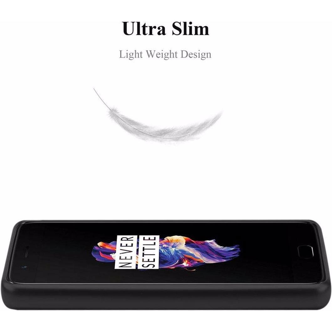 Thumbnail - Cadorabo TPU Matt Metallic Cover (OnePlus 5), Smartphone Hülle, Schwarz
