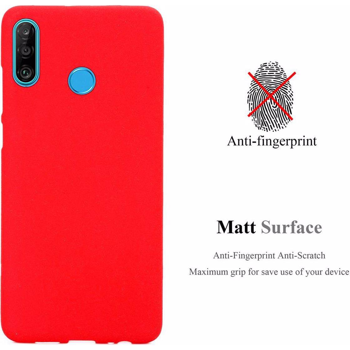 Thumbnail - Cadorabo TPU Frosted Cover (Huawei P30 Lite), Smartphone Hülle, Rot