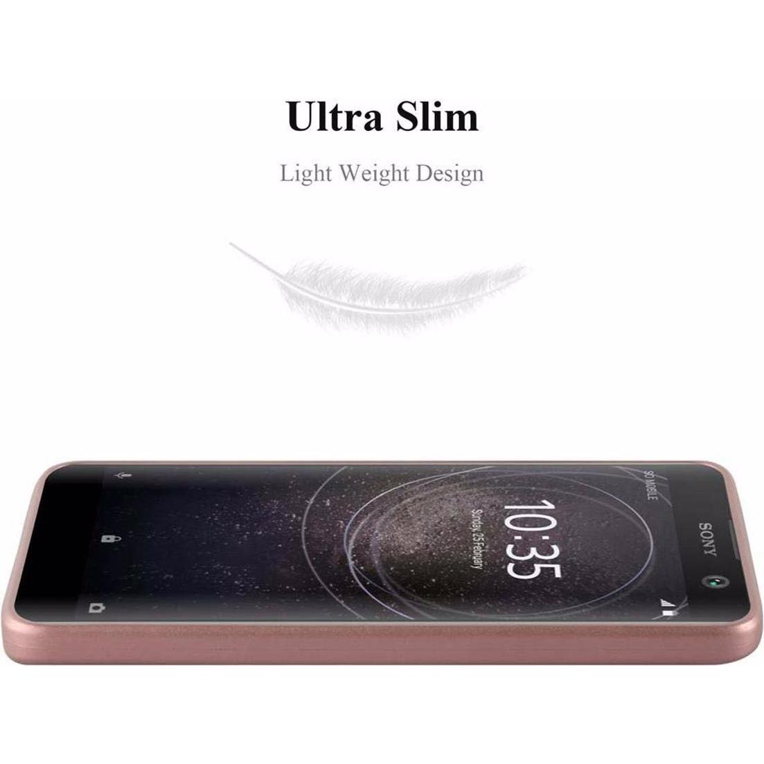 Thumbnail - Cadorabo TPU Matt Metallic Cover (Sony Xperia XA2), Smartphone Hülle, Rosa