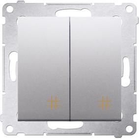 Kontakt DW7/2.01/43, Taster + Schalter, Silber