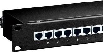 Actual product image equip 19" patch panel: 24 port, 1U