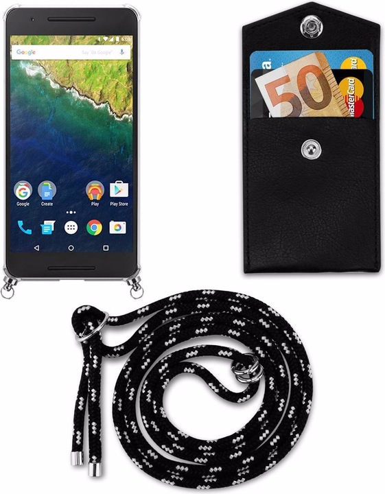 Produktbild Cadorabo TPU Handy Kette SILBER Cover