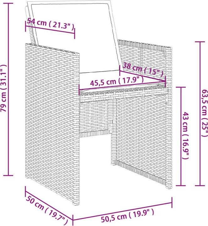 Produktbild vidaXL Garten Essgruppe