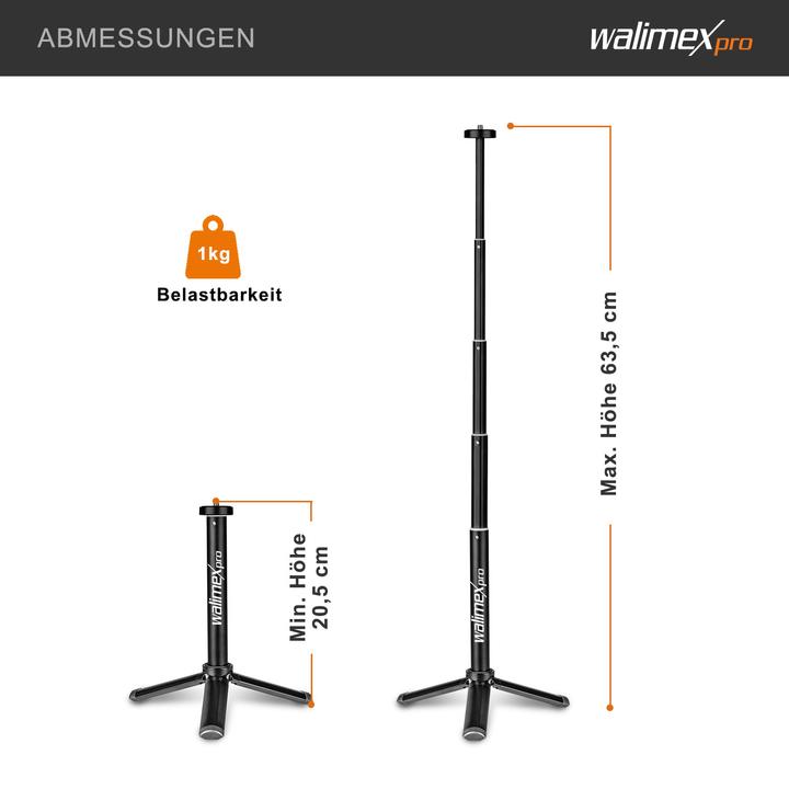 Image du produit Walimex pro Mini trépied XL 2in1 (Métal)