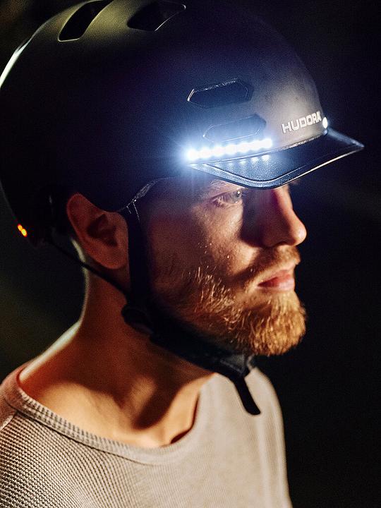 Actual product image Hudora Skater helmet LED, size M (55 - 58 cm)