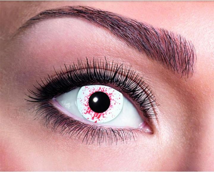 Actual product image Zoelibat Contact Lenses Bloody 3 2 Piece Soft Contact Lenses In Bottle (White, Red)