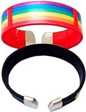 Produktbild Pulsera De Cuero Marron Bandera Lgbt