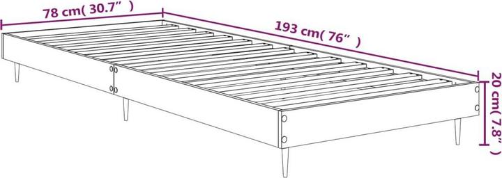 Produktbild vidaXL Bettgestell (75 x 190 cm)