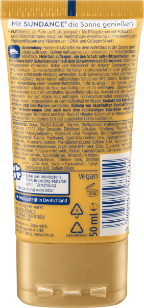 Actual product image dm Sundance Sonnenfluid Anti Age (Sun cream face, SPF 50)