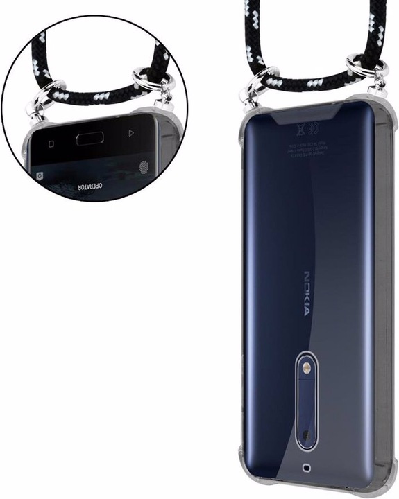Produktbild Cadorabo TPU Handy Kette SILBER Cover