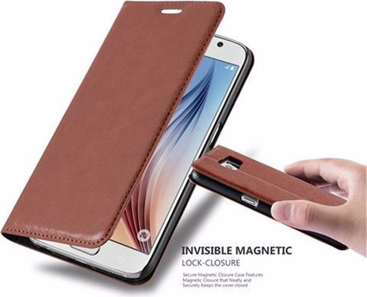 Actual product image Cadorabo Book Invisible Magnet Cover (Samsung Galaxy S6)