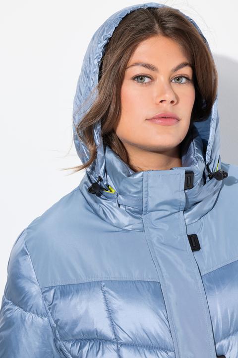 Image du produit Laurasøn Longue veste matelassée à capuche, capuche retroussable et fermeture éclair à double sens (L)