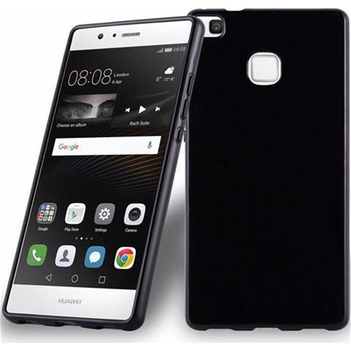 Cadorabo TPU Ultra Slim AIR Cover (Huawei P9 Lite), Smartphone Hülle, Schwarz